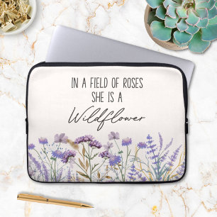 Capa Para Notebook Citação da Natureza do Jardim de Flores Silvestres
