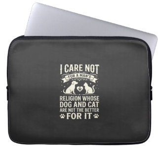 Capa Para Notebook Citação da Religião do Cão e do Gato
