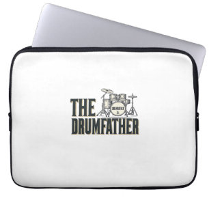Capa Para Notebook Citação de Baterista do Pai da Bateria Vintage Des