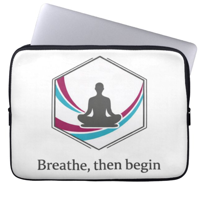 Capa Para Notebook Citação de Design de Meditação Consciente (Frente)