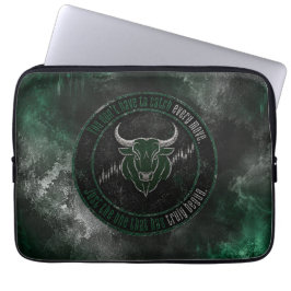 Capa Para Notebook Citação de Design de Touro Esmeralda Fumê