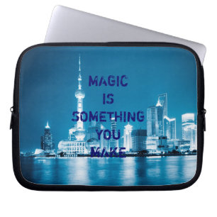 Capa Para Notebook Citação de esperança inspiração cidade noite