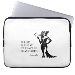 Capa Para Notebook Citação de Estilo Glam Personalizado em Design 