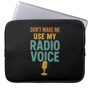 Capa Para Notebook Citação engraçada de voz de rádio - Locutor de voz