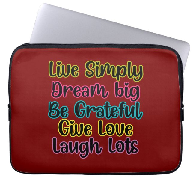 Capa Para Notebook Citação Motivacional Viva Simplesmente Sonhe Dê Am (Frente)