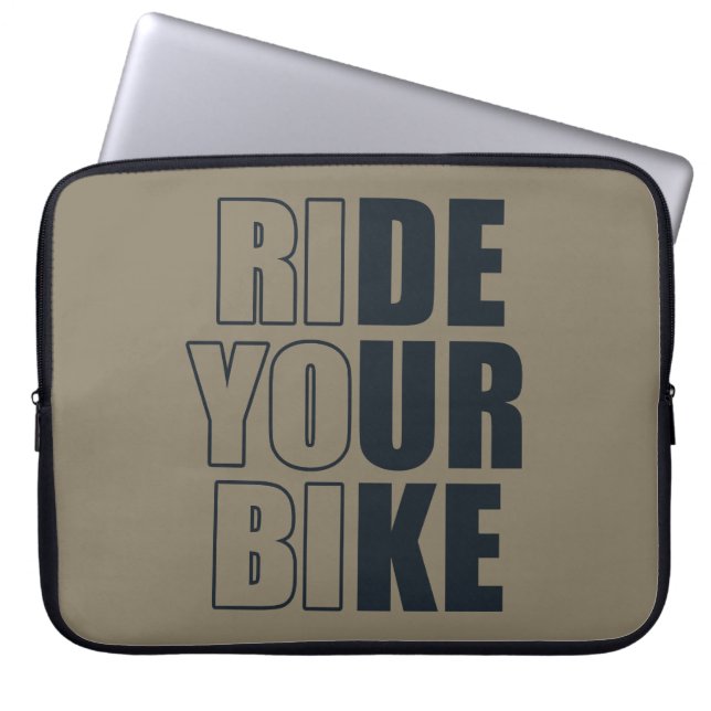 Capa Para Notebook citação motivadora de bicicleta de montanha (Frente)
