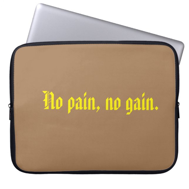 Capa Para Notebook Citações de Motivação GYM E Castanho Claro (Frente)