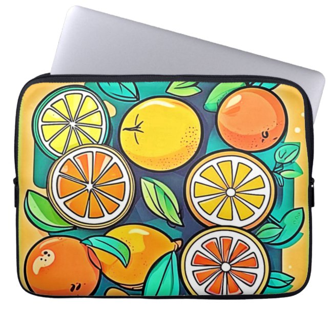 Capa Para Notebook Citrus Fruta Art (Frente)