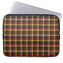 Capa Para Notebook Clan Buchanan Tartan Colorful Xadrez Monograma