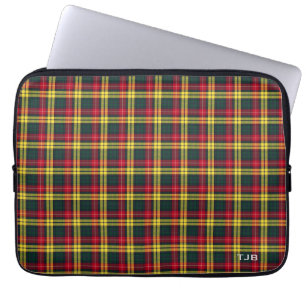 Capa Para Notebook Clan Buchanan Tartan Colorful Xadrez Monograma