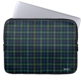 Capa Para Notebook Clan Campbell de Argyll Tartan Blue Xadrez Monogra