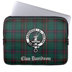 Capa Para Notebook Clan Davidson Crest Crachá e Tartan