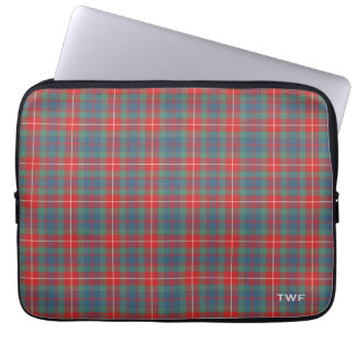 Capa Para Notebook Clan Fraser Ancient Tartan Monogrammed