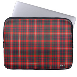 Capa Para Notebook Clan Fraser de Lovat Tartan Red Xadrez Monogrammed