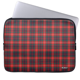 Capa Para Notebook Clan Fraser de Lovat Tartan Red Xadrez Monogrammed