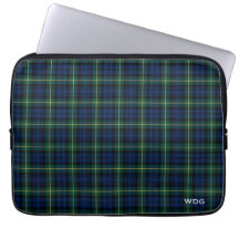 Clan Gordon Tartan Blue Xadrez Monogrammed