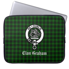 Capa Para Notebook Clan Graham Crest Crachá e Tartan