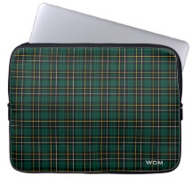 Clan MacAlpine Tartan Xadrez Verde Escuro Monogram