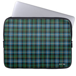 Capa Para Notebook Clan MacRae caçando Tartan Xadrez escocesa Monogra