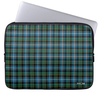 Capa Para Notebook Clan MacRae caçando Tartan Xadrez escocesa Monogra