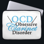 Capa Para Notebook Clarinete bonito<br><div class="desc">Desordem obsessiva do clarinete. Presente engraçado para um jogador do clarinete com um sentido de humor e um bocado de OCD.</div>