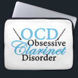 Capa Para Notebook Clarinete bonito<br><div class="desc">Desordem obsessiva do clarinete. Presente engraçado para um jogador do clarinete com um sentido de humor e um bocado de OCD.</div>