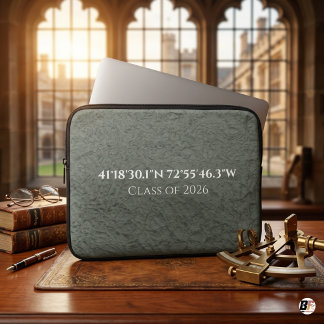 Capa Para Notebook Classe de 2026 Minimalista Coordenadas Personaliza