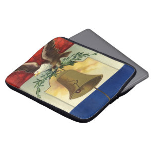 Capa Para Notebook Clássico 4 de Julho com Águia e Sino da Liberdade