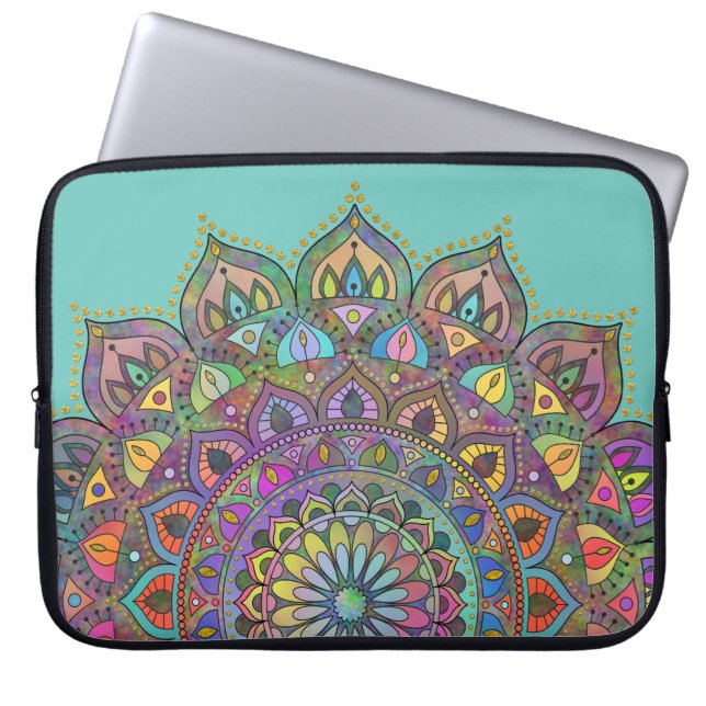Capa Para Notebook Clássico Colorosamente Mandala Índia Estilo 1 (Frente)