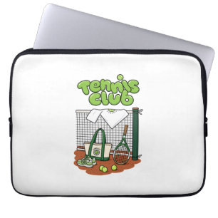 Capa Para Notebook Clássico Gráfico de Esportes do Clube de Tênis – V