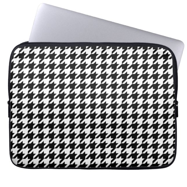 Capa Para Notebook Clássico Neoprene Houndstooth (Frente)