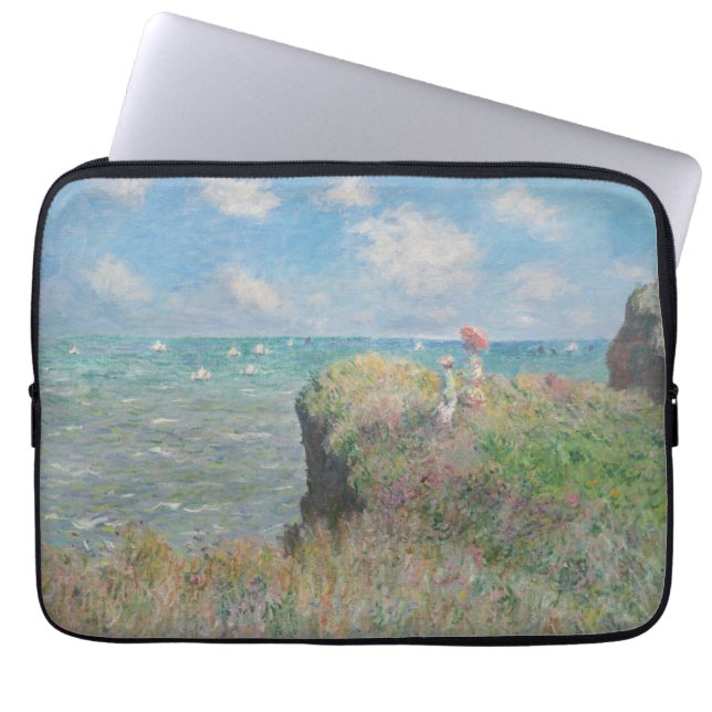 Capa Para Notebook Claude Monet - Cliff Walk em Pourville (Frente)