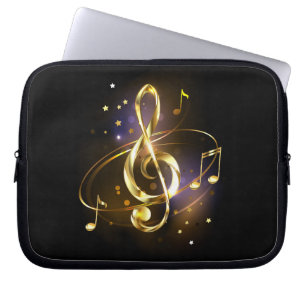 Capa Para Notebook Clave de Sol Musical de Ouro