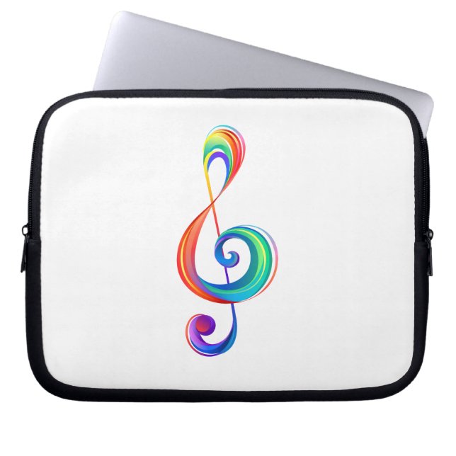 Capa Para Notebook Clef (trecho de arco-íris) (Frente)