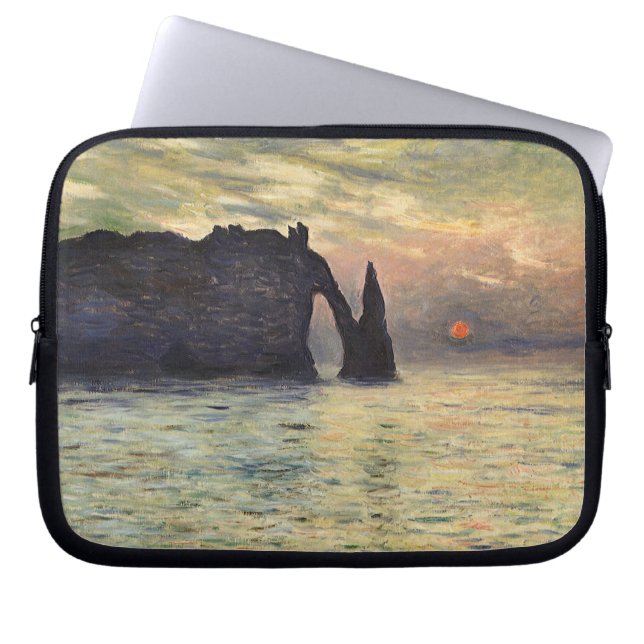 Capa Para Notebook Cliff Etretat, Sunset de Claude Monet (Frente)