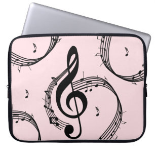 Capa Para Notebook Climactic G Clef Music Pink