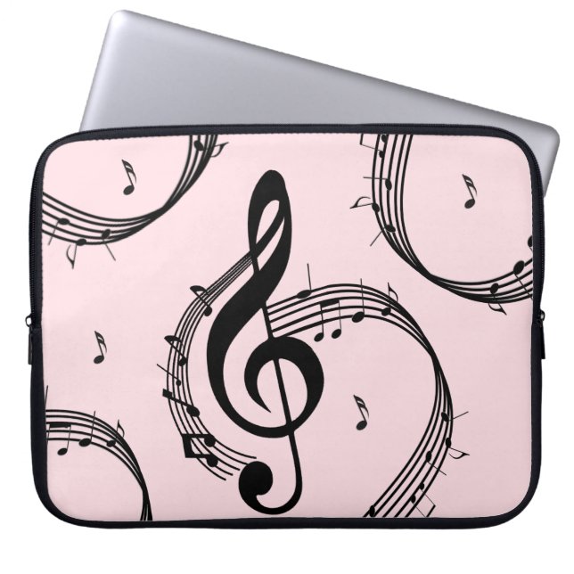 Capa Para Notebook Climactic G Clef Music Pink (Frente)
