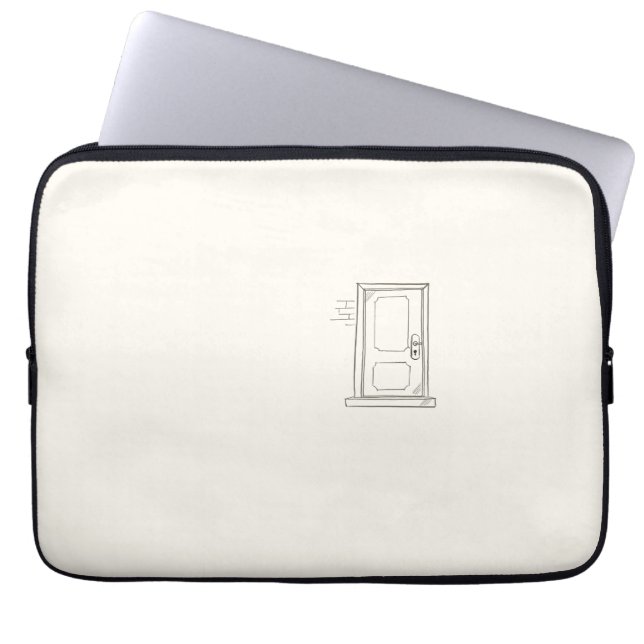Capa Para Notebook Closed Door/ Calm Line Art/ Electronics Bag (Frente)