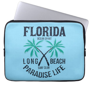 Capa Para Notebook Clube de Surf Vida Paraíso Longa Praia da Flórida