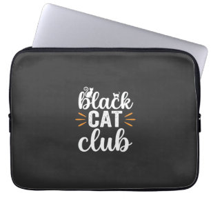 Capa Para Notebook Clube do Gato Preto Design de Halloween