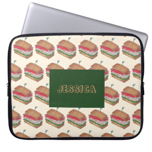 Capa Para Notebook Clube Personalizado da Turquia Sandwich Foodie Com