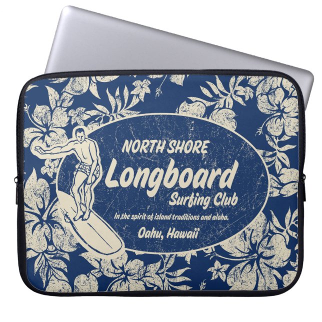 Capa Para Notebook Clube que surfa o roupa de mergulho havaiano do (Frente)