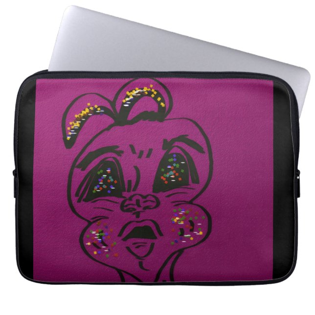 Capa Para Notebook Clueless Bunny Laptop Sleeve (Frente)