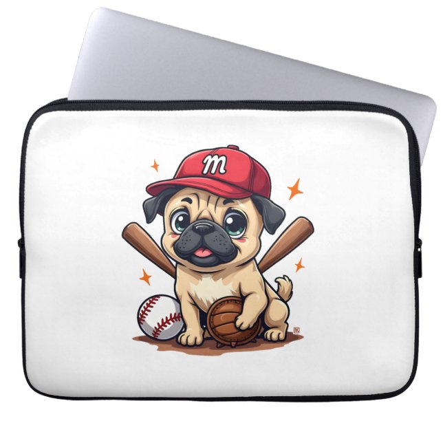 Capa Para Notebook Coach Pug Dog Lover Pug Mãe (Frente)