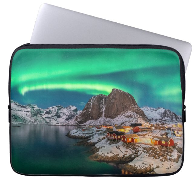 Capa Para Notebook Coastline | Lofoten Islands, Hamnoy, Noruega (Frente)