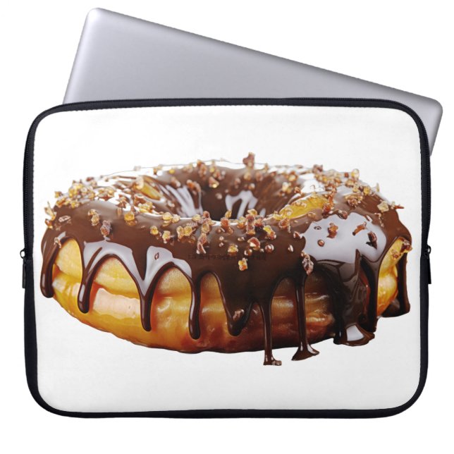 Capa Para Notebook Cobertura grossa e brilhante de donut decadente da (Frente)