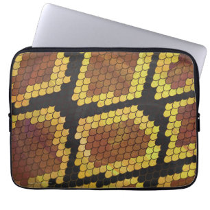 Capa Para Notebook Cobra Brown e Impressão Dourado