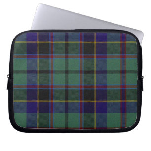 Capa Para Notebook Cobrir azul e preto do laptop da xadrez de Tartan