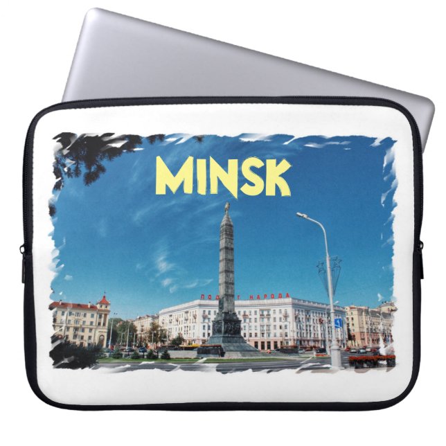 Capa Para Notebook Cobrir de Bolsa de laptop da Arquitetura de Minsk  (Frente)