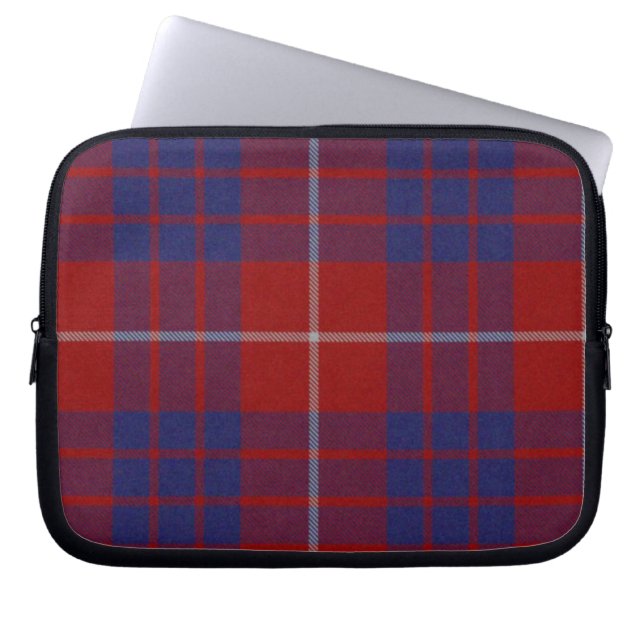 Capa Para Notebook Cobrir de Xadrez azul e preto do Tartan (Frente)
